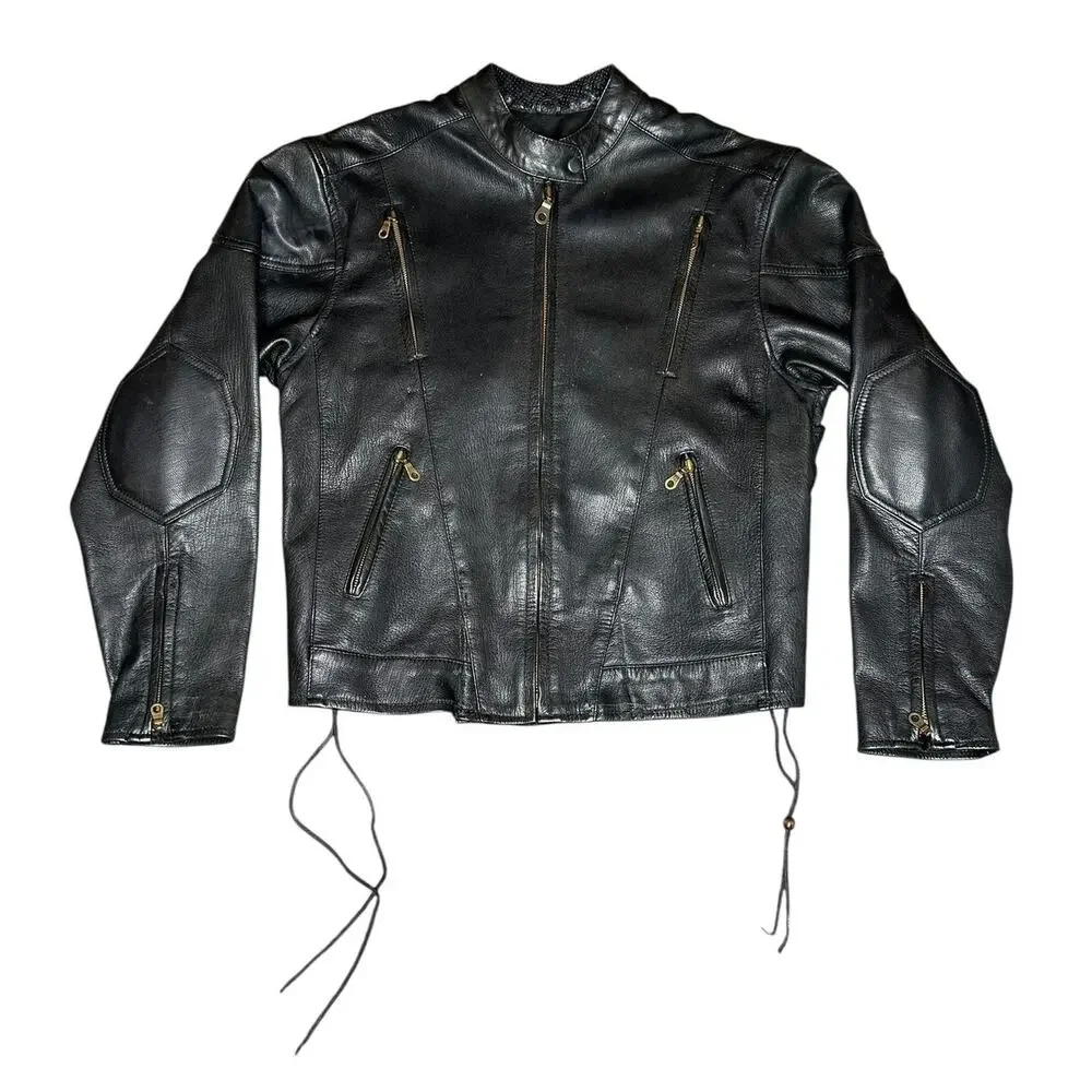 Vintage Harley Davidson Motorcycles Leather Biker Jacket